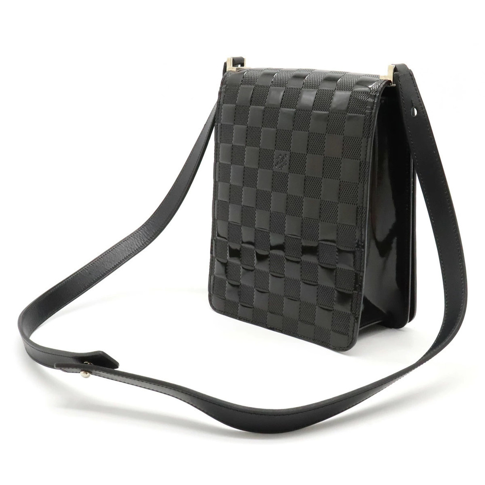 Louis Vuitton Black Hobo Damier Vernis Shoulder Bag Noir Club Black